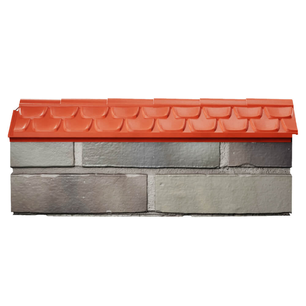 Парапет Zking Эльбрус Красный с посадкой на 0.5 кирпича (130мм) в Нижнекамске фото