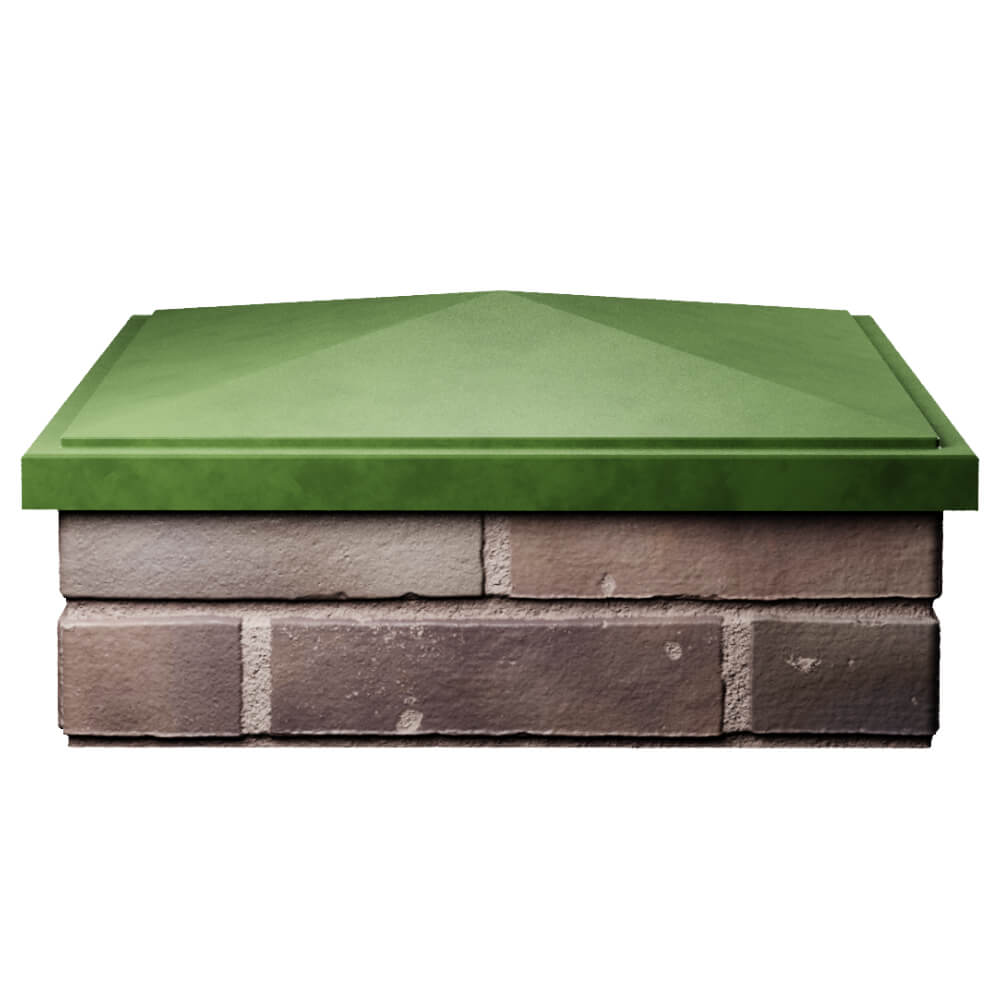 Колпак Zking БонаМоно Зеленый на столб 2х2 кирпича (515х515, 530х530мм) Нижнекамск фото