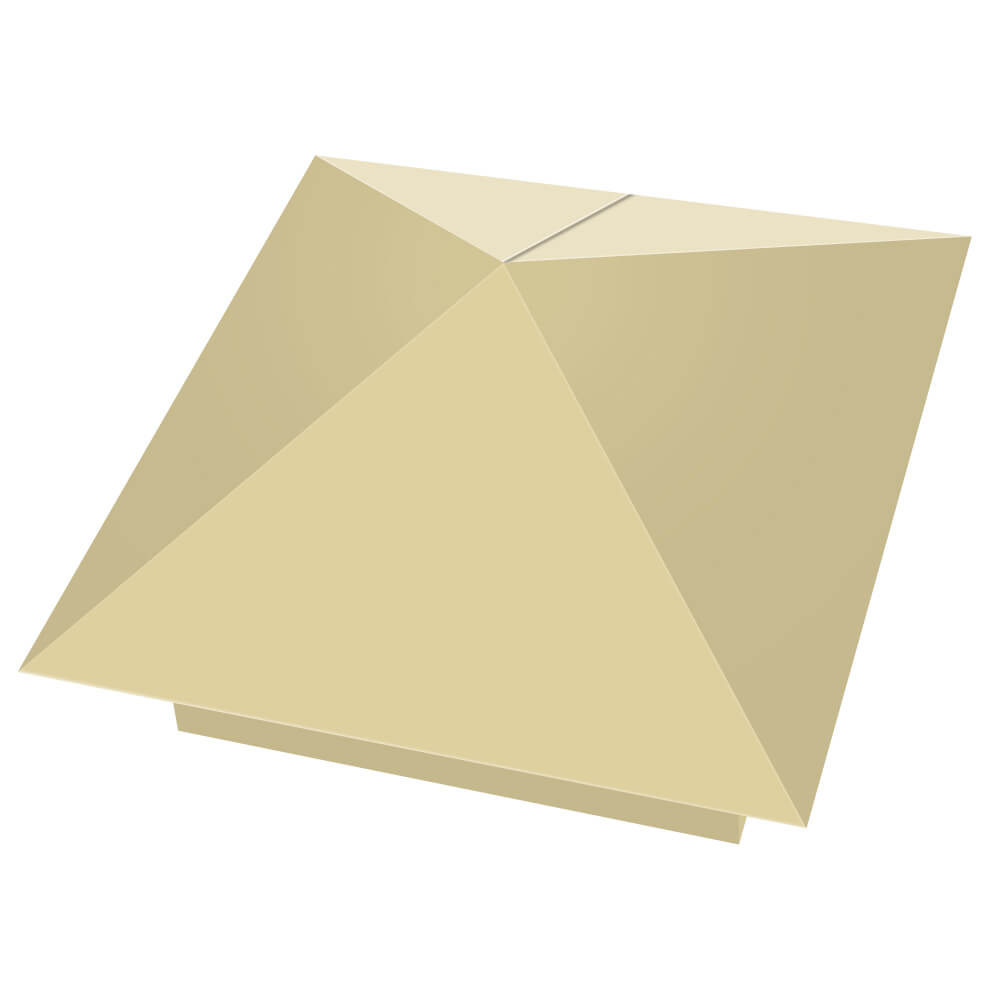 Колпак металлический 400х400мм RAL1014 Бежевый заборный Нижнекамск фото