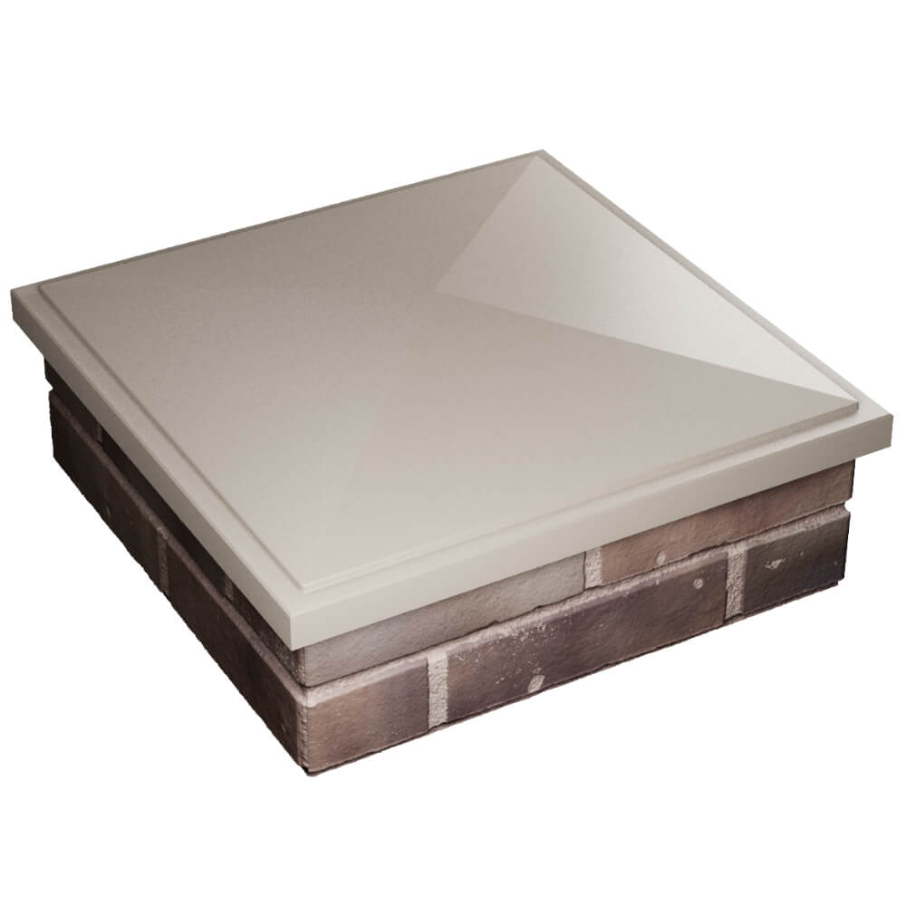 Колпак Zking БонаМоно Бежевый на столб 2х2 кирпича (515х515, 530х530мм) в Нижнекамске фото