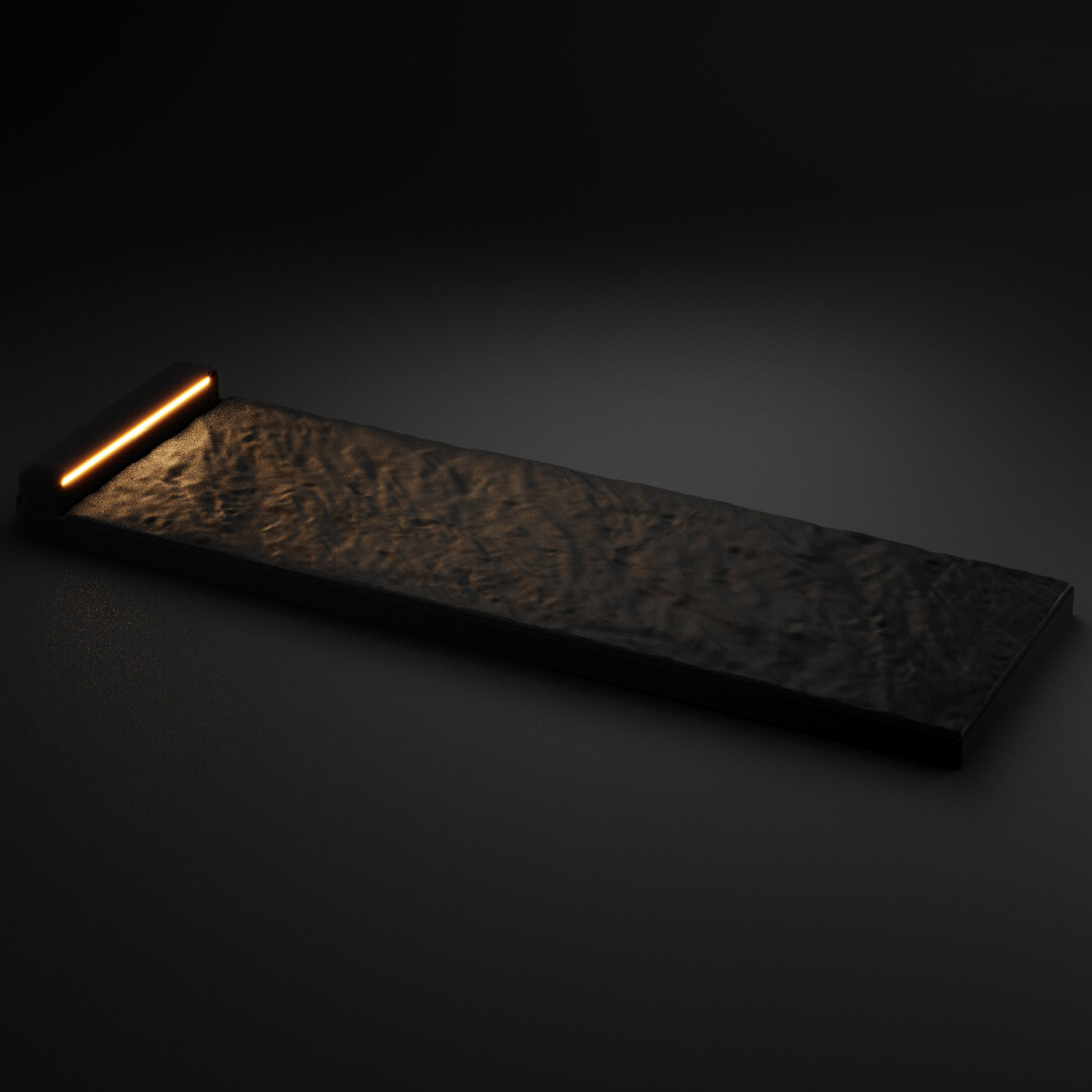 LED Светильник для шаговой плиты STONE Черный Сланец 330х75х98мм в Нижнекамске фото