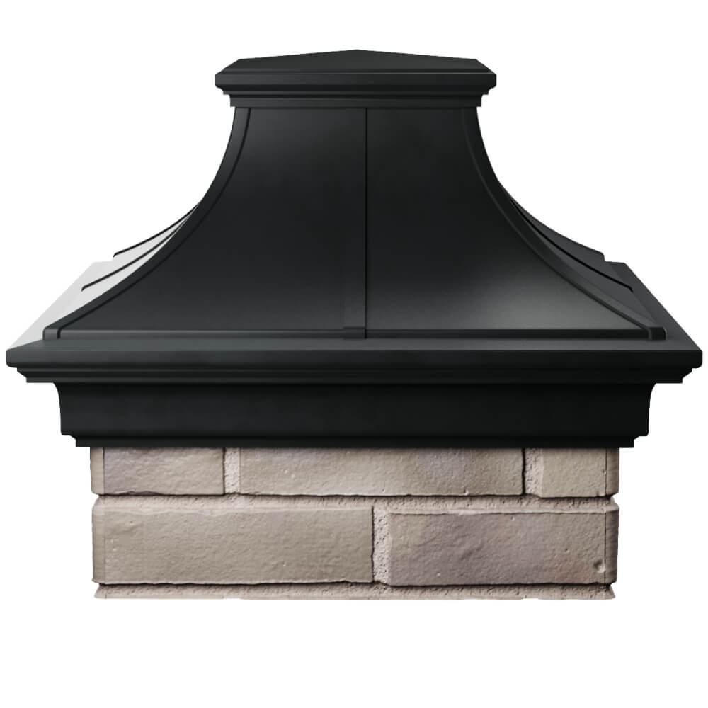 Колпак Zking Монблан Премиум Черный на столб 1.5х1.5 кирпича (385х385мм) Нижнекамск фото