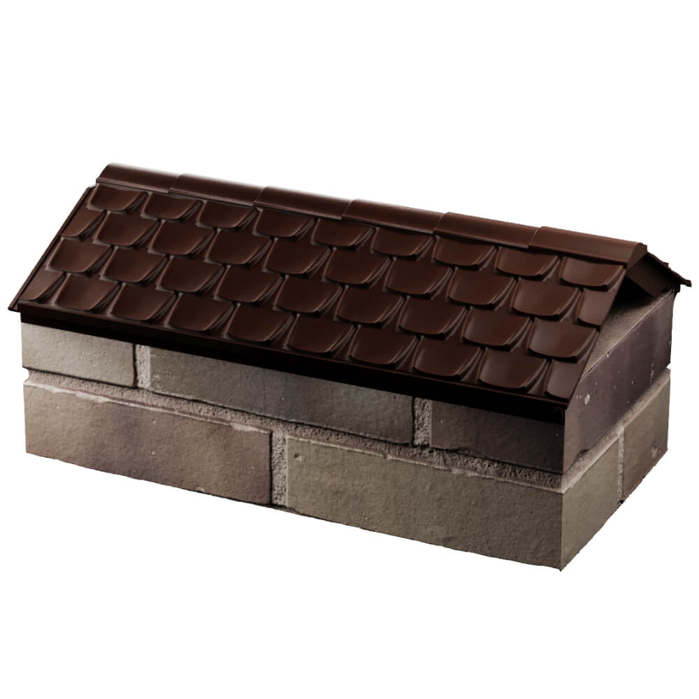 Парапет Zking Эльбрус Коричневый с посадкой на 1 кирпич (255мм) в Нижнекамске фото