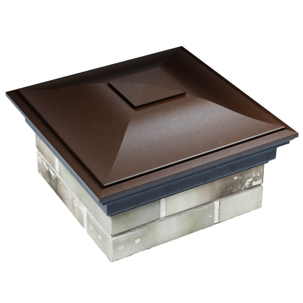 Колпак Zking Монблан Коричневый на столб 1.5х1.5 кирпича (385х385мм) в Нижнекамске фото