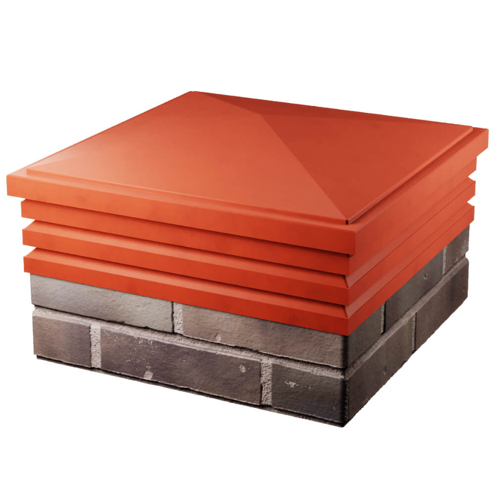 Колпак Zking Бона ХайТек Красный на столб 2х2 кирпича (513х513мм) в Нижнекамске фото