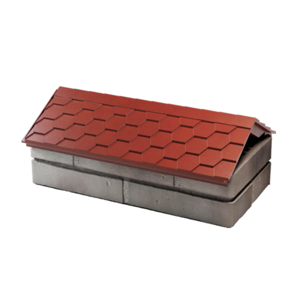 Парапет Zking Эверест Красный с посадкой на 1 кирпич (200/225/255мм) в Нижнекамске фото