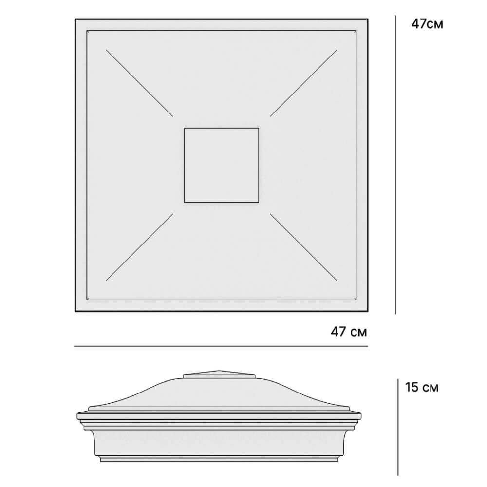 Колпак Zking Монблан Коричневый на столб 1.5х1.5 кирпича (385х385мм) в Нижнекамске фото