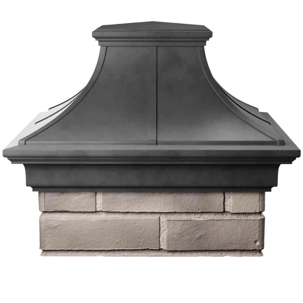 Колпак Zking Монблан Премиум Серый на столб 1.5х1.5 кирпича (385х385мм) Нижнекамск фото