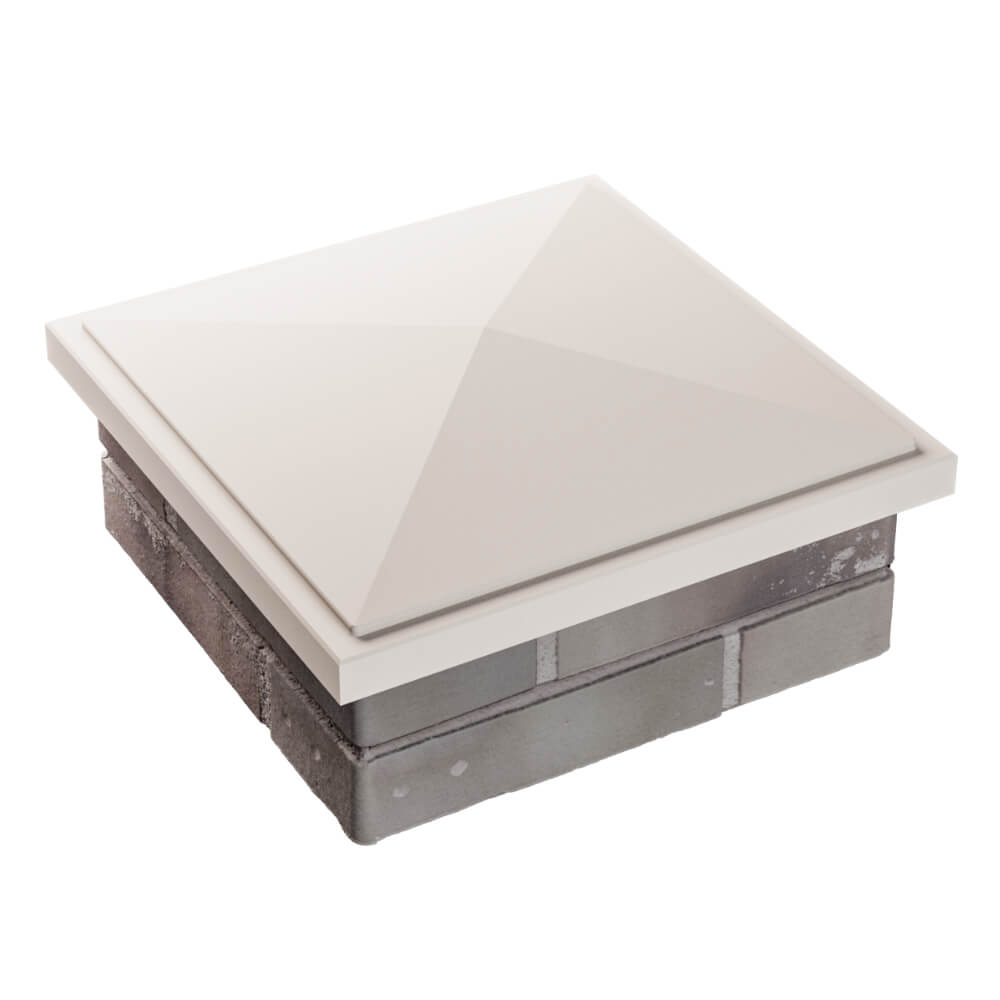 Колпак Zking БонаМоно Бежевый на столб 1.5х1.5 кирпича (385х385, 400х400мм) в Нижнекамске фото