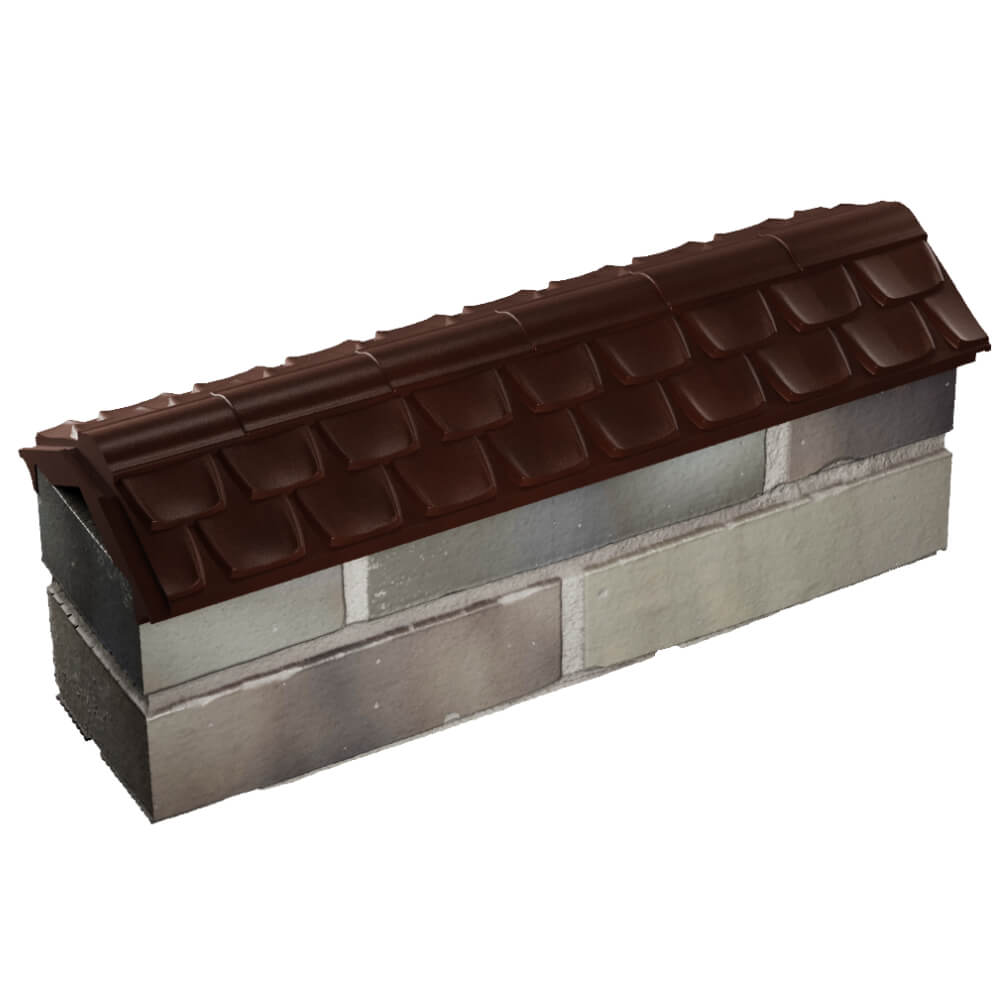 Парапет Zking Эльбрус Коричневый с посадкой на 0.5 кирпича (130мм) в Нижнекамске фото