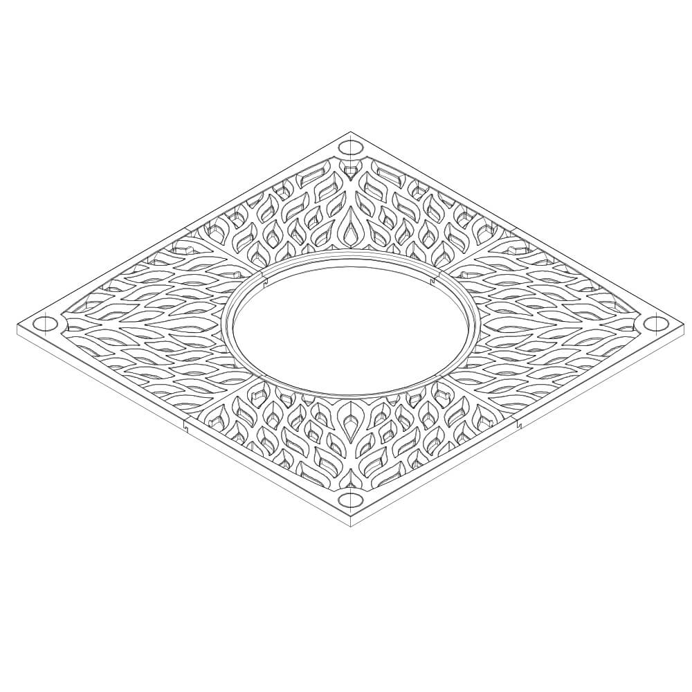 Приствольная решетка для дерева ZKING CRUST 2х2м Черная в Нижнекамске фото