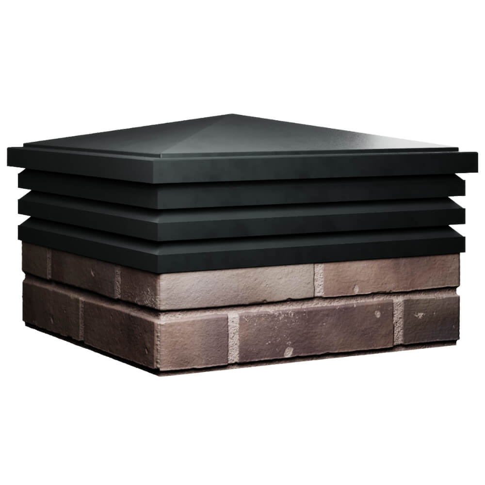 Колпак Zking Бона ХайТек Черный на столб 2х2 кирпича (513х513мм) в Нижнекамске фото