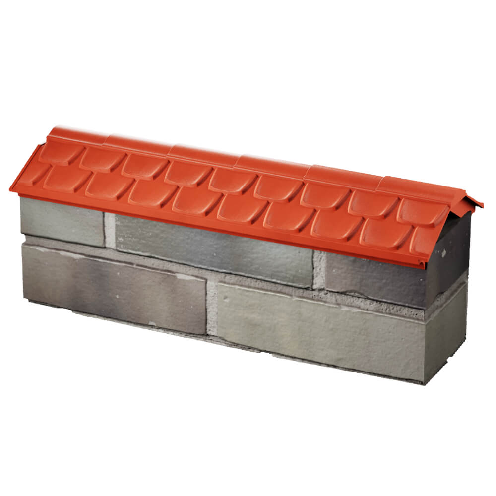 Парапет Zking Эльбрус Красный с посадкой на 0.5 кирпича (130мм) в Нижнекамске фото