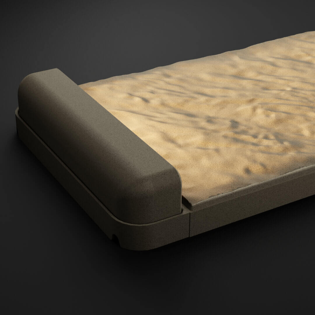 LED Светильник для шаговой плиты STONE Светлая Галька 330х75х98мм в Нижнекамске фото