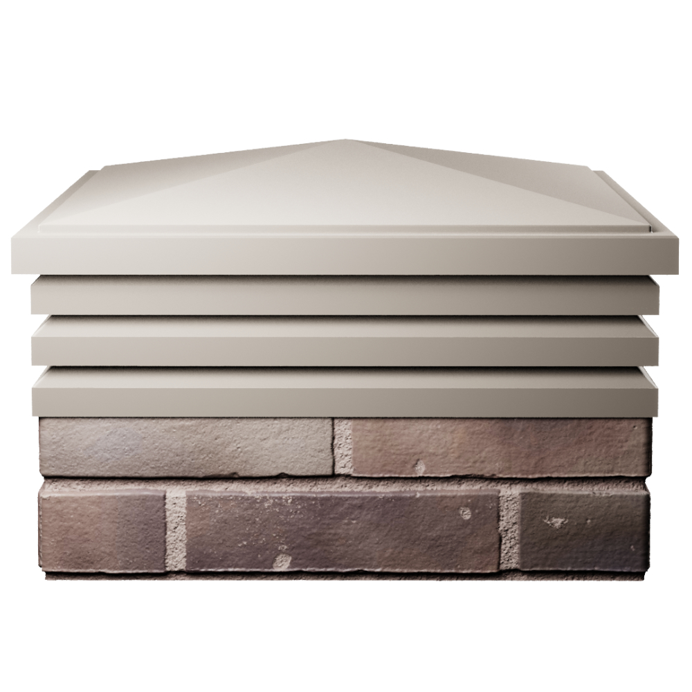 Колпак Zking Бона ХайТек Бежевый на столб 2х2 кирпича (513х513мм) Нижнекамск фото