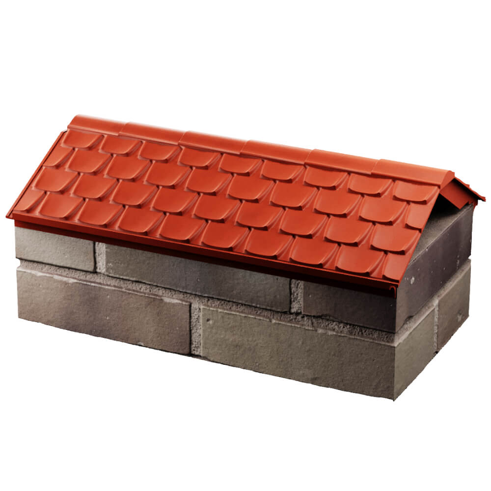 Парапет Zking Эльбрус Красный с посадкой на 1 кирпич (255мм) в Нижнекамске фото