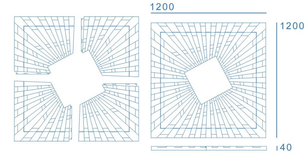 Приствольная решетка для дерева ZKING ATMOSPHERE 1.2х1.2м Красная в Нижнекамске фото