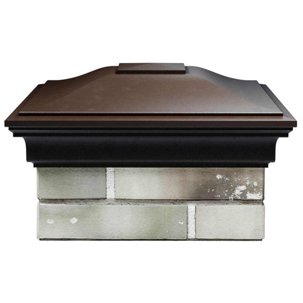 Колпак Zking Монблан Коричневый на столб 1.5х1.5 кирпича (385х385мм) Нижнекамск фото