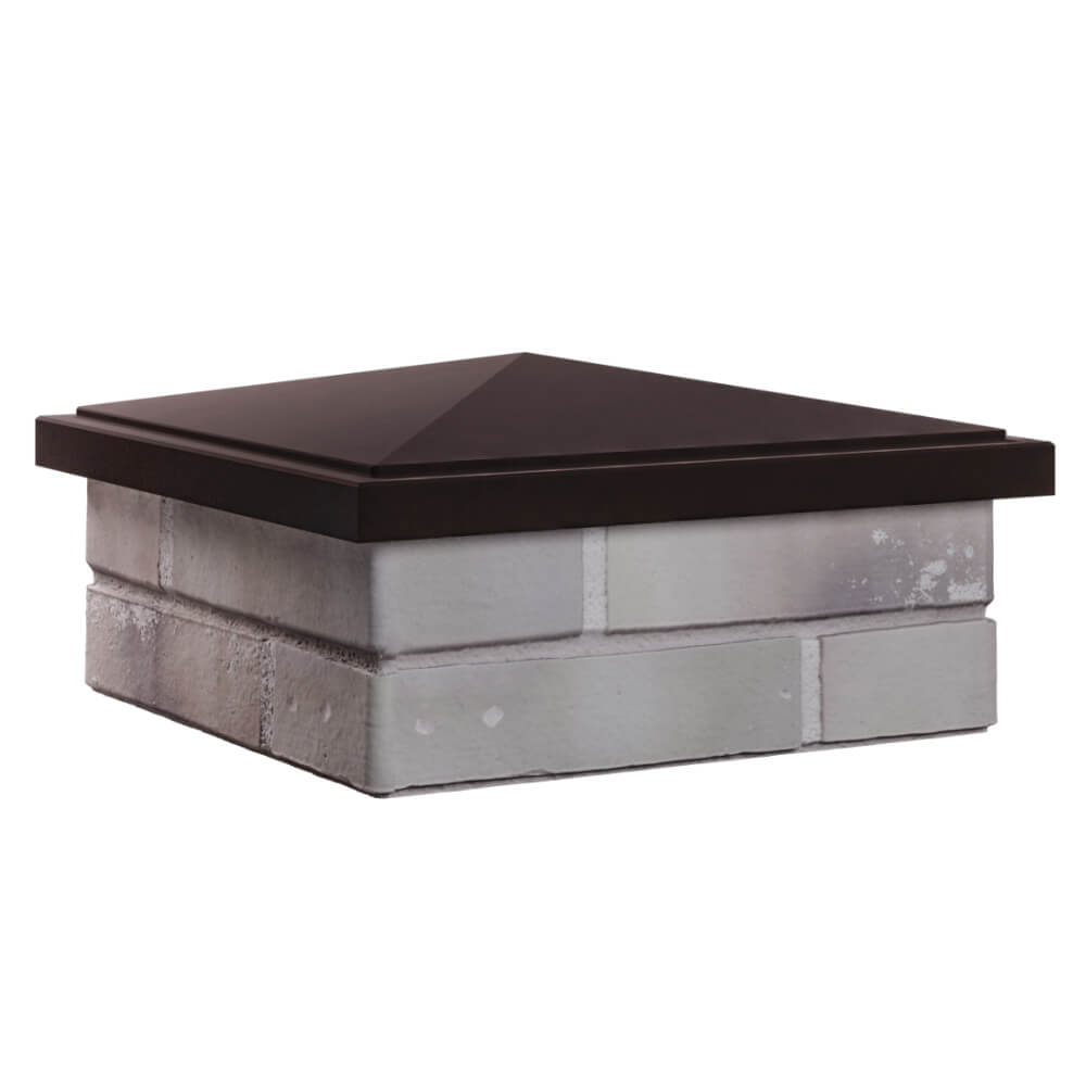 Колпак Zking БонаМоно Коричневый на столб 1.5х1.5 кирпича (385х385, 400х400мм) в Нижнекамске фото