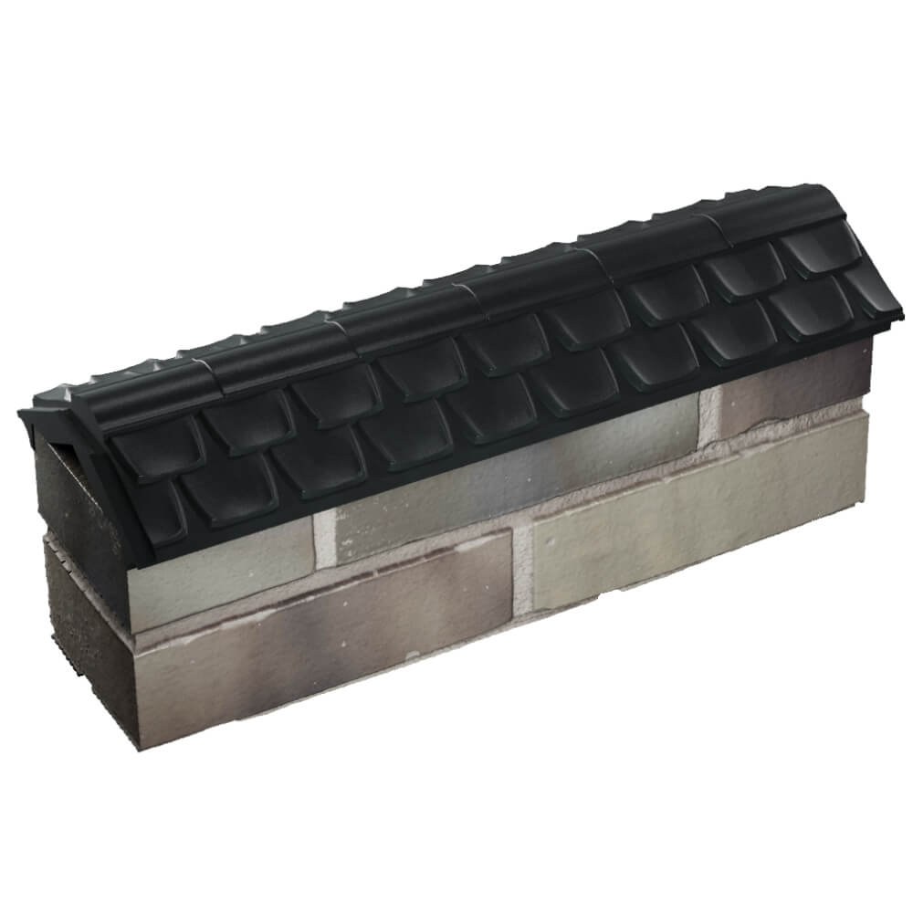 Парапет Zking Эльбрус Черный с посадкой на 0.5 кирпича (130мм) в Нижнекамске фото