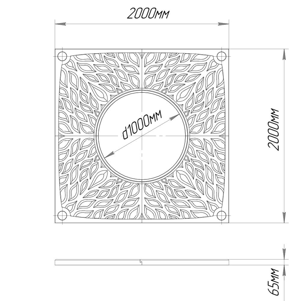 Приствольная решетка для дерева ZKING CRUST 2х2м Черная в Нижнекамске фото