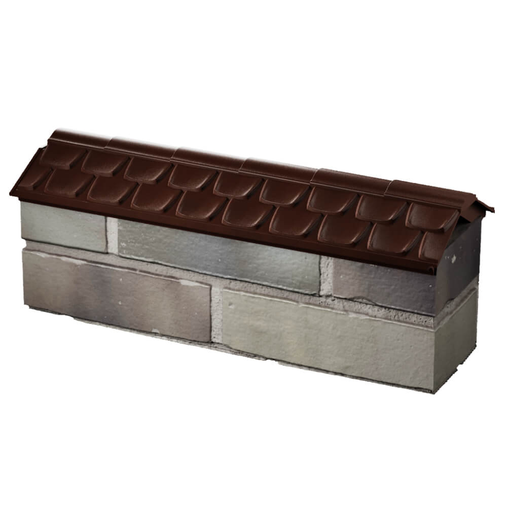 Парапет Zking Эльбрус Коричневый с посадкой на 0.5 кирпича (130мм) в Нижнекамске фото
