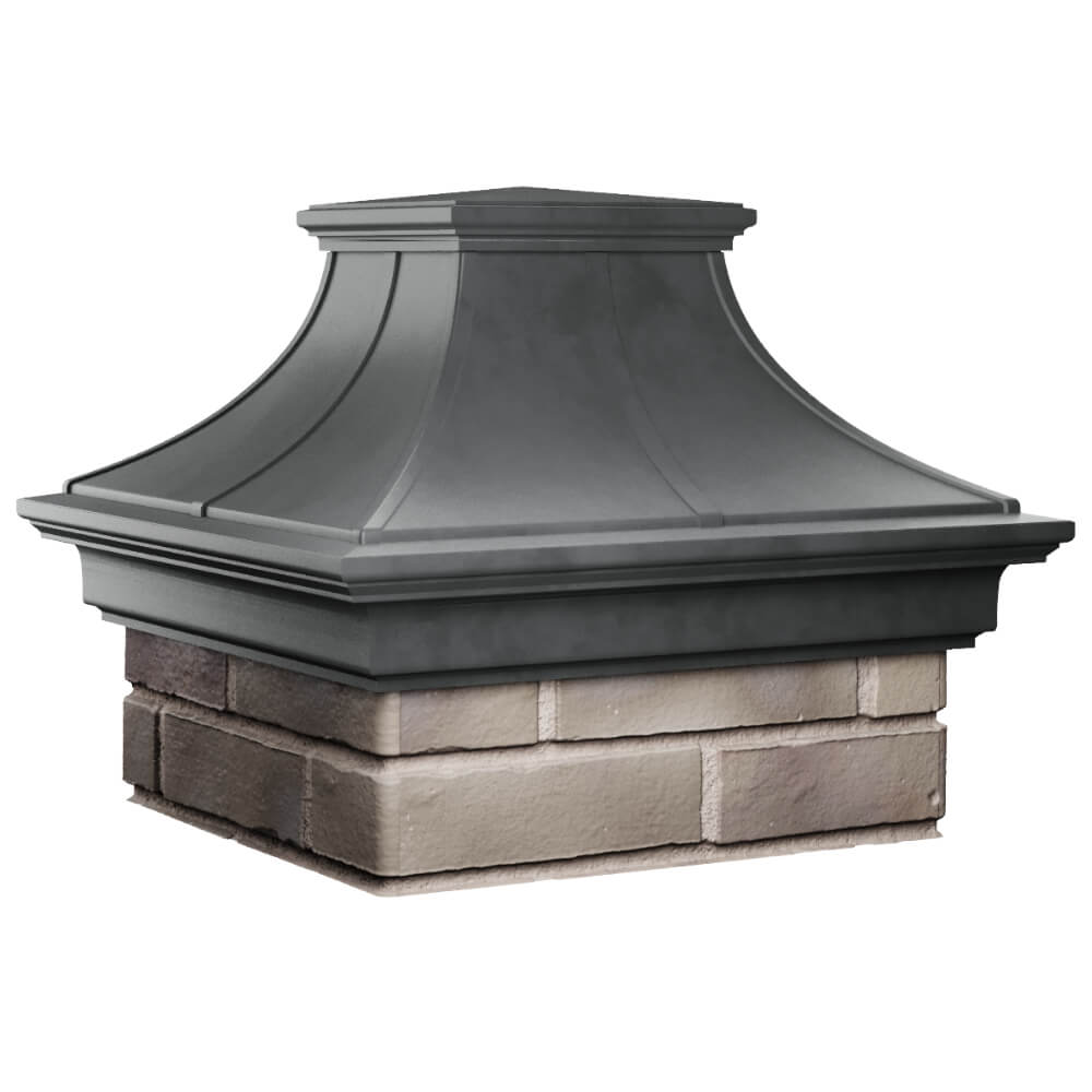 Колпак Zking Монблан Премиум Серый на столб 1.5х1.5 кирпича (385х385мм) в Нижнекамске фото