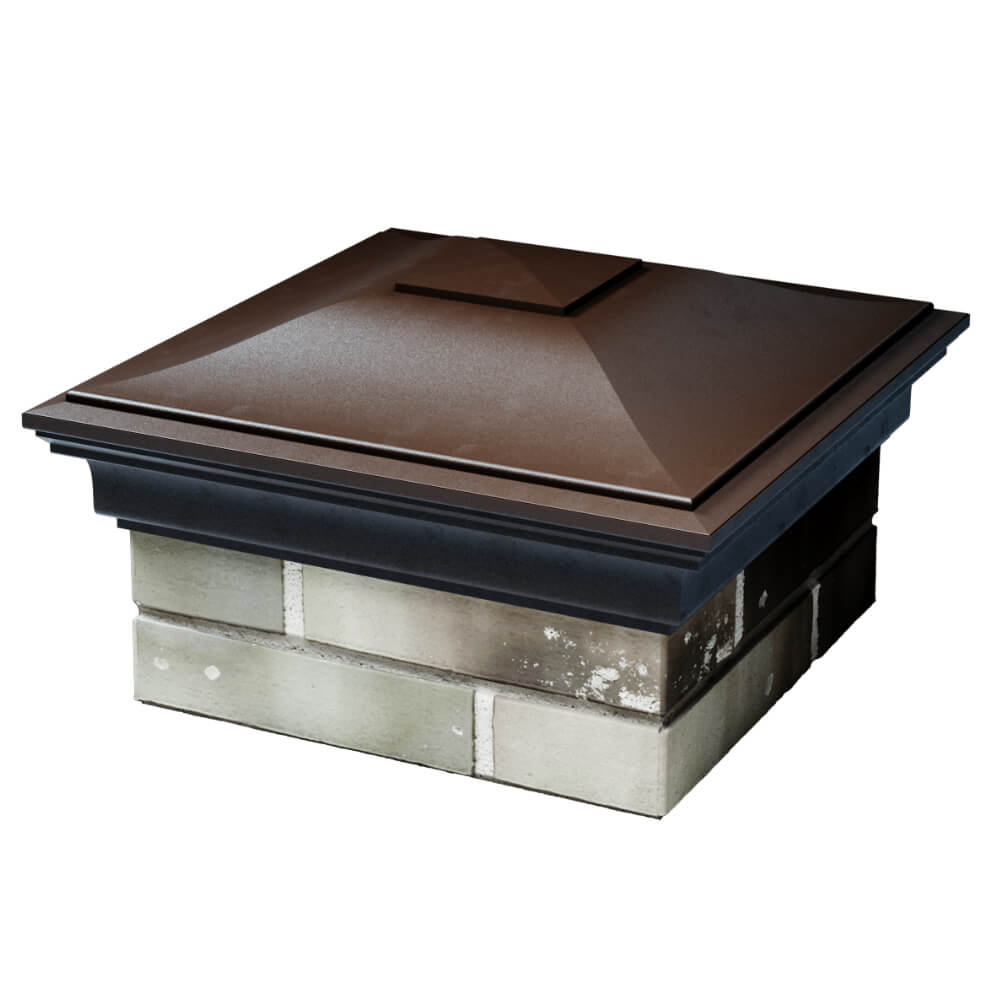 Колпак Zking Монблан Коричневый на столб 1.5х1.5 кирпича (385х385мм) в Нижнекамске фото