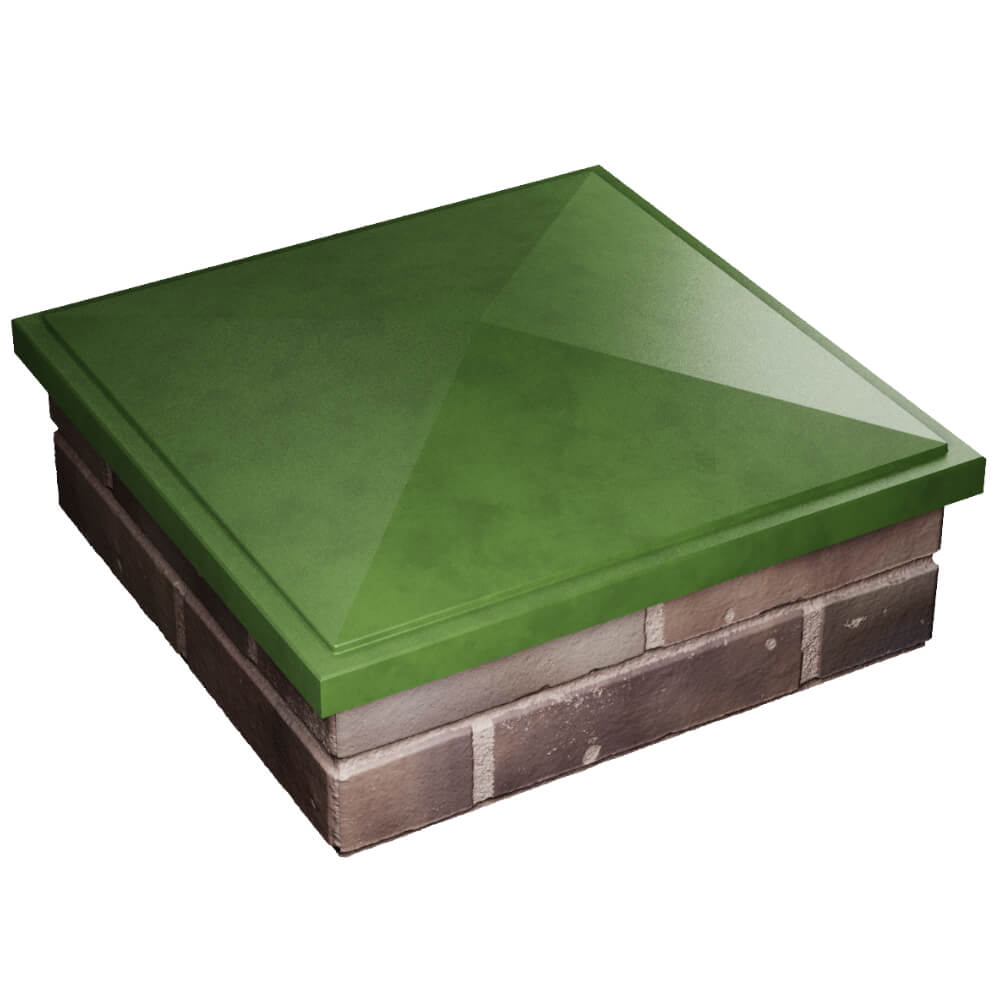 Колпак Zking БонаМоно Зеленый на столб 2х2 кирпича (515х515, 530х530мм) в Нижнекамске фото