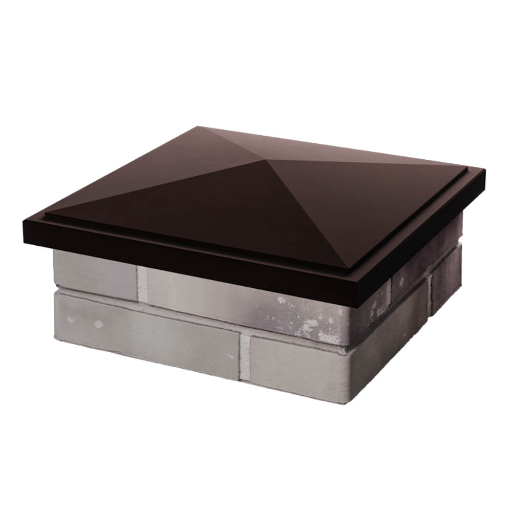 Колпак Zking БонаМоно Коричневый на столб 1.5х1.5 кирпича (385х385, 400х400мм) в Нижнекамске фото