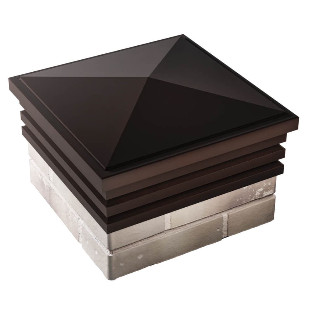 Колпак Zking Бона ХайТек Коричневый на столб 1.5х1.5 кирпича (385х385мм) в Нижнекамске фото