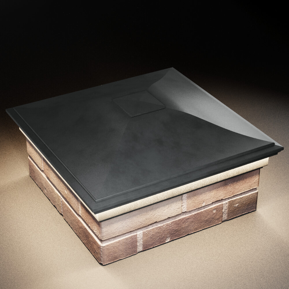 Колпак Zking Монблан Серый на столб 2х2 кирпича (515х515мм) c подсветкой в Нижнекамске фото