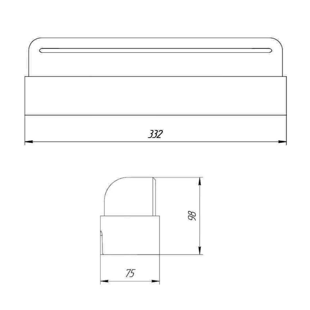 LED Светильник для шаговой плиты STONE Графитовый Серый 330х75х98мм в Нижнекамске фото