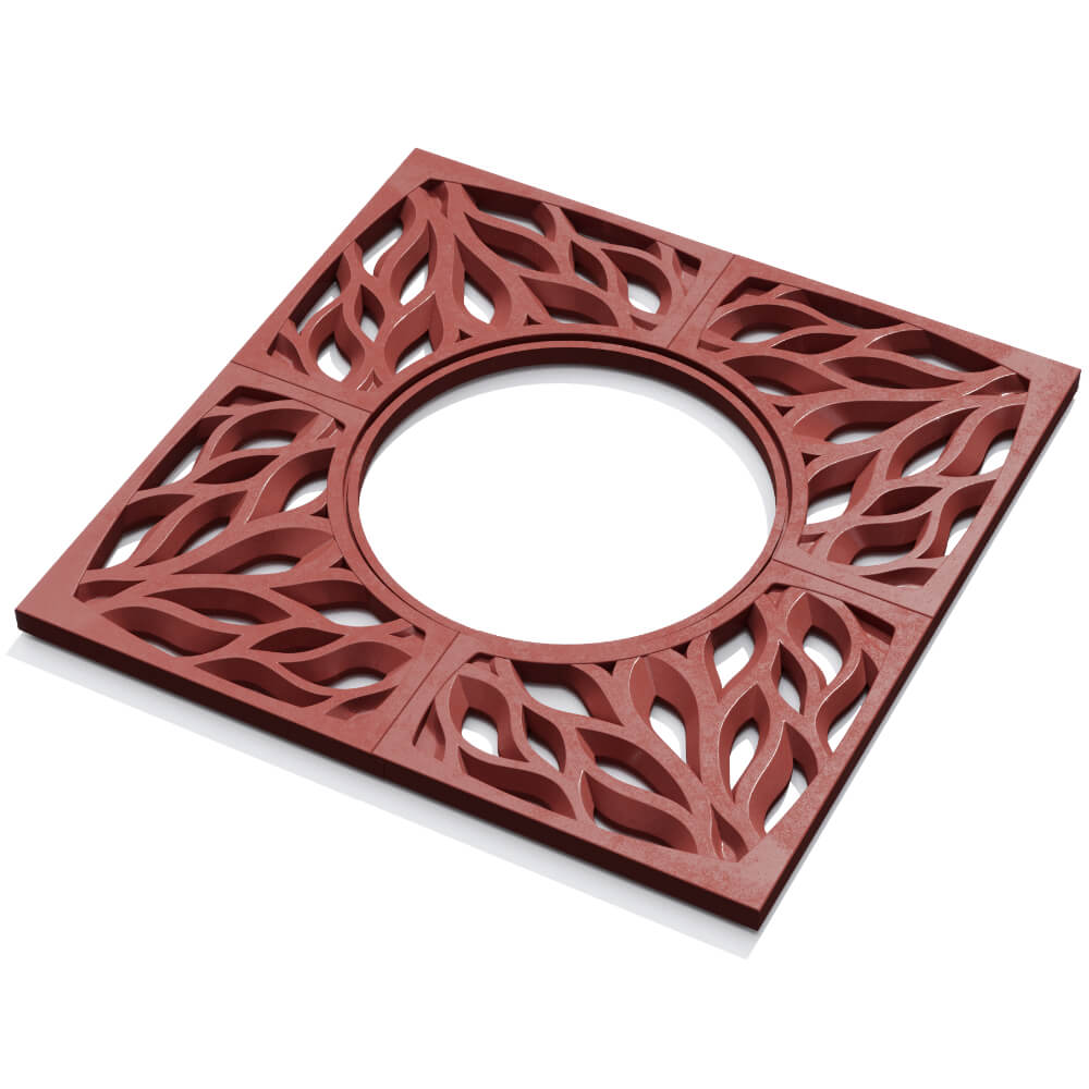 Приствольная решетка для дерева ZKING CRUST 1.2х1.2м Красная в Нижнекамске фото