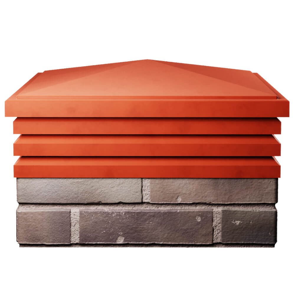 Колпак Zking Бона ХайТек Красный на столб 2х2 кирпича (513х513мм) Нижнекамск фото