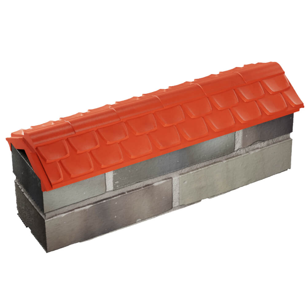 Парапет Zking Эльбрус Красный с посадкой на 0.5 кирпича (130мм) в Нижнекамске фото