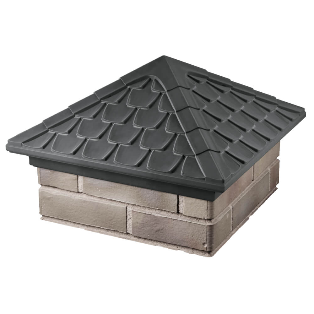 Колпак Zking Эльбрус Серый на столб 1.5х1.5 кирпича (385х385мм) в Нижнекамске фото