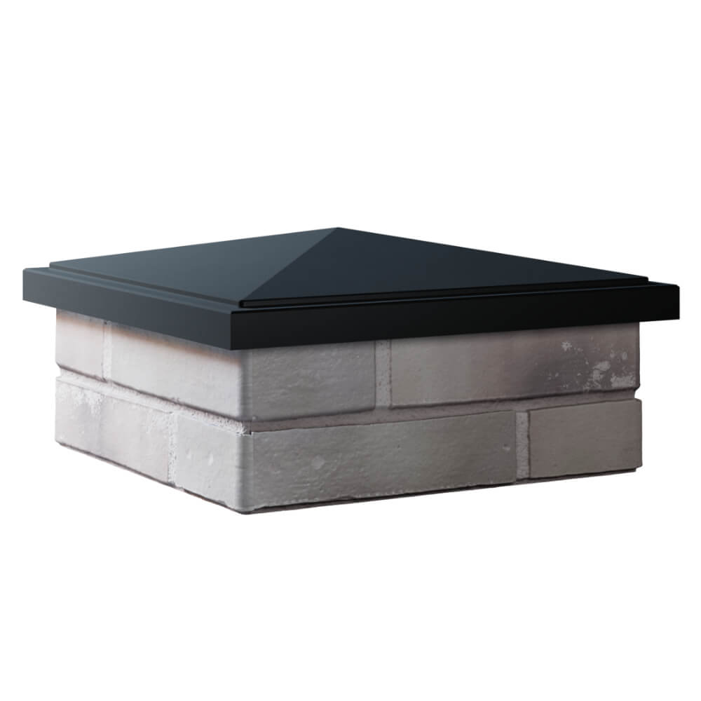 Колпак Zking БонаМоно Черный на столб 1.5х1.5 кирпича (385х385, 400х400мм) в Нижнекамске фото