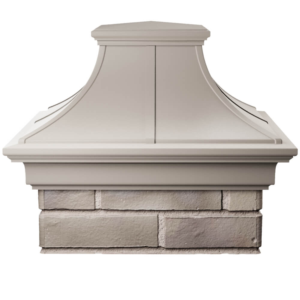 Колпак Zking Монблан Премиум Бежевый на столб 1.5х1.5 кирпича (385х385мм) Нижнекамск фото