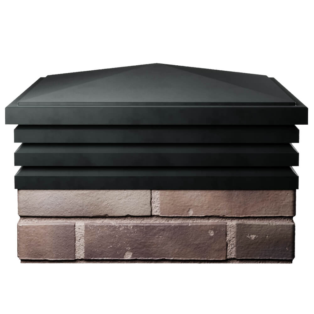 Колпак Zking Бона ХайТек Черный на столб 2х2 кирпича (513х513мм) Нижнекамск фото