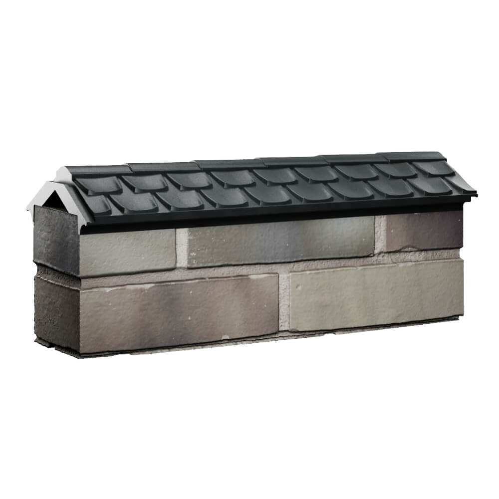 Парапет Zking Эльбрус Черный с посадкой на 0.5 кирпича (130мм) Нижнекамск фото