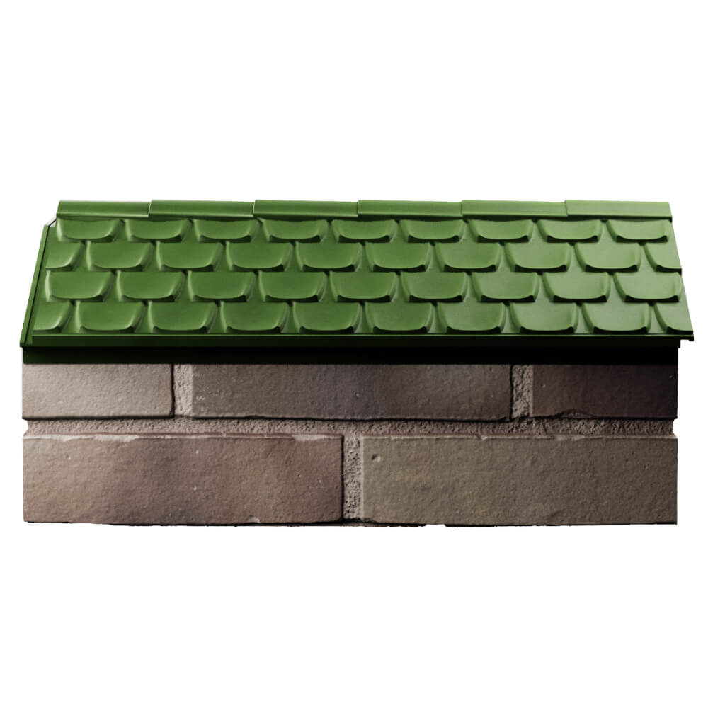 Парапет Zking Эльбрус Зеленый с посадкой на 1 кирпич (255мм) в Нижнекамске фото