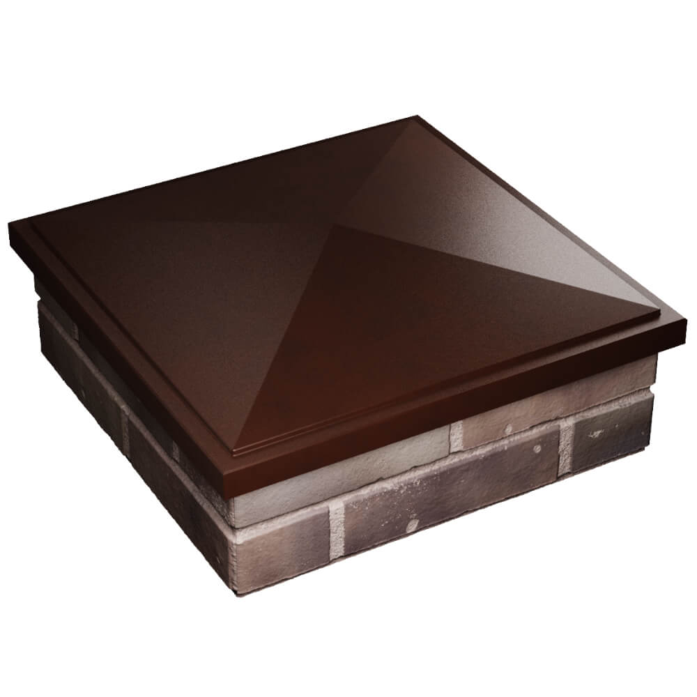 Колпак Zking БонаМоно Коричневый на столб 2х2 кирпича (515х515, 530х530мм) в Нижнекамске фото