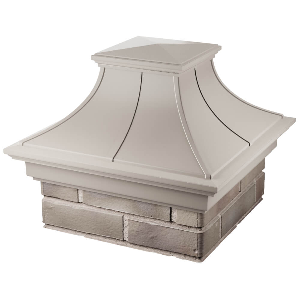 Колпак Zking Монблан Премиум Бежевый на столб 1.5х1.5 кирпича (385х385мм) в Нижнекамске фото