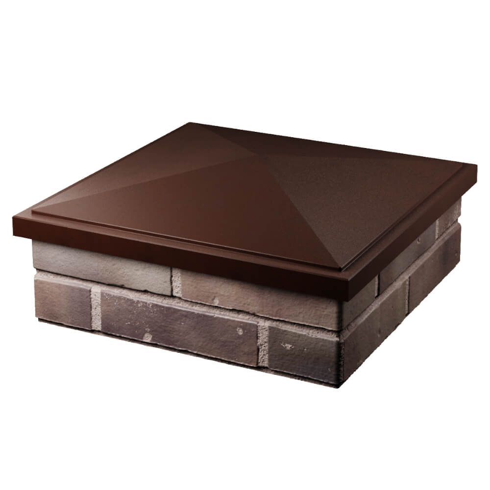 Колпак Zking БонаМоно Коричневый на столб 2х2 кирпича (515х515, 530х530мм) в Нижнекамске фото