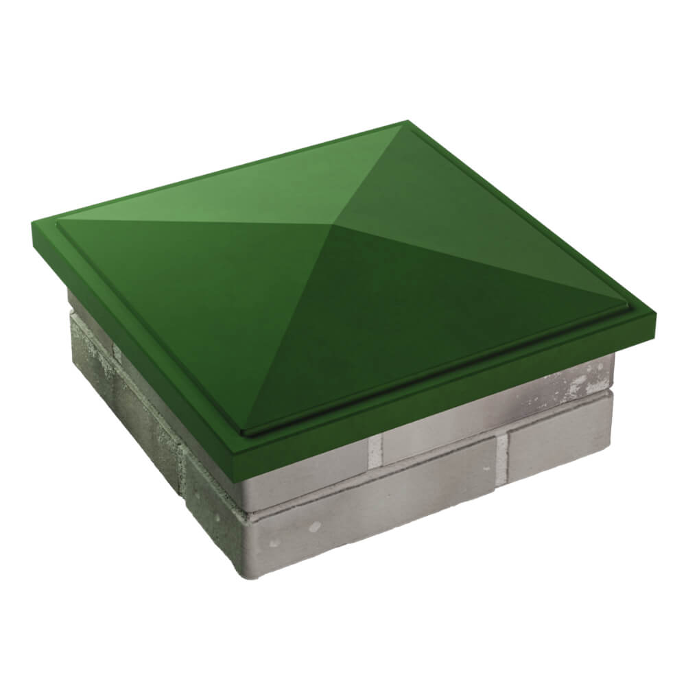 Колпак Zking БонаМоно Зеленый на столб 1.5х1.5 кирпича (385х385, 400х400мм) в Нижнекамске фото