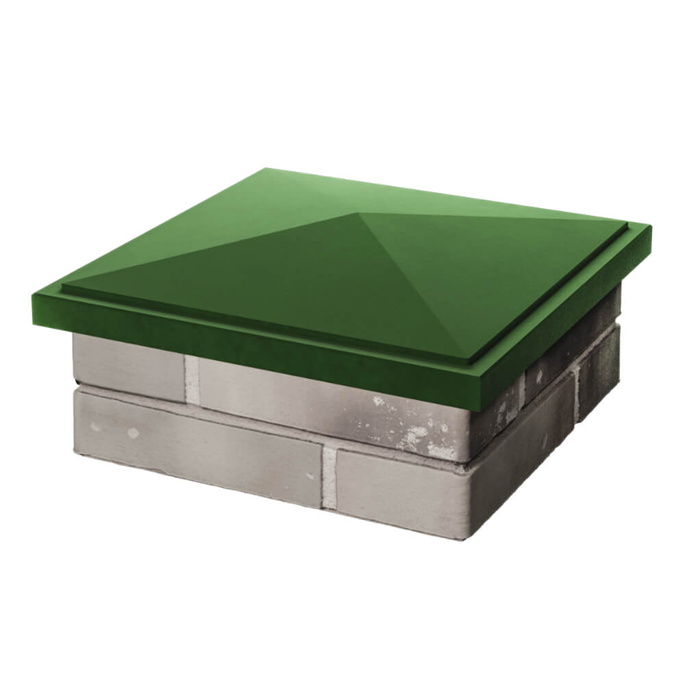 Колпак Zking БонаМоно Зеленый на столб 1.5х1.5 кирпича (385х385, 400х400мм) в Нижнекамске фото