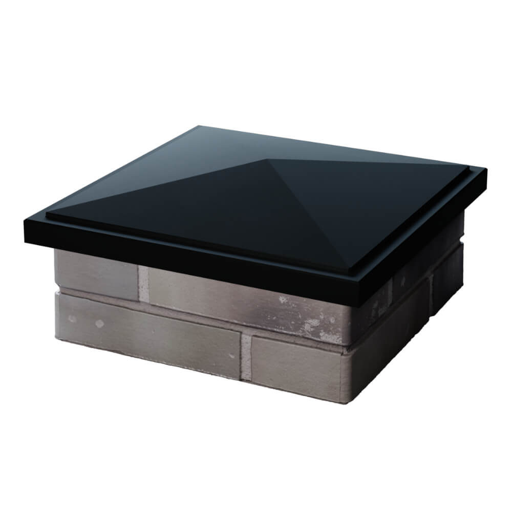 Колпак Zking БонаМоно Черный на столб 1.5х1.5 кирпича (385х385, 400х400мм) в Нижнекамске фото