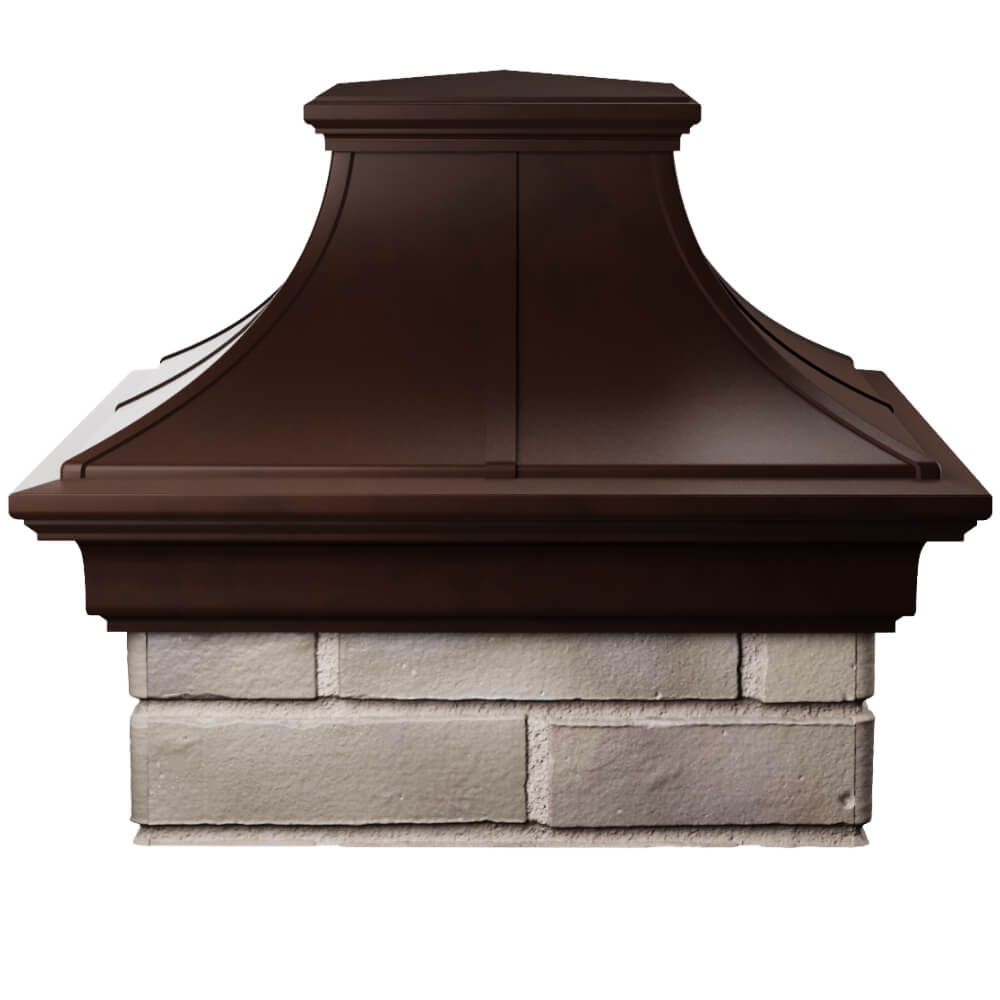 Колпак Zking Монблан Премиум Коричневый на столб 1.5х1.5 кирпича (385х385мм) Нижнекамск фото
