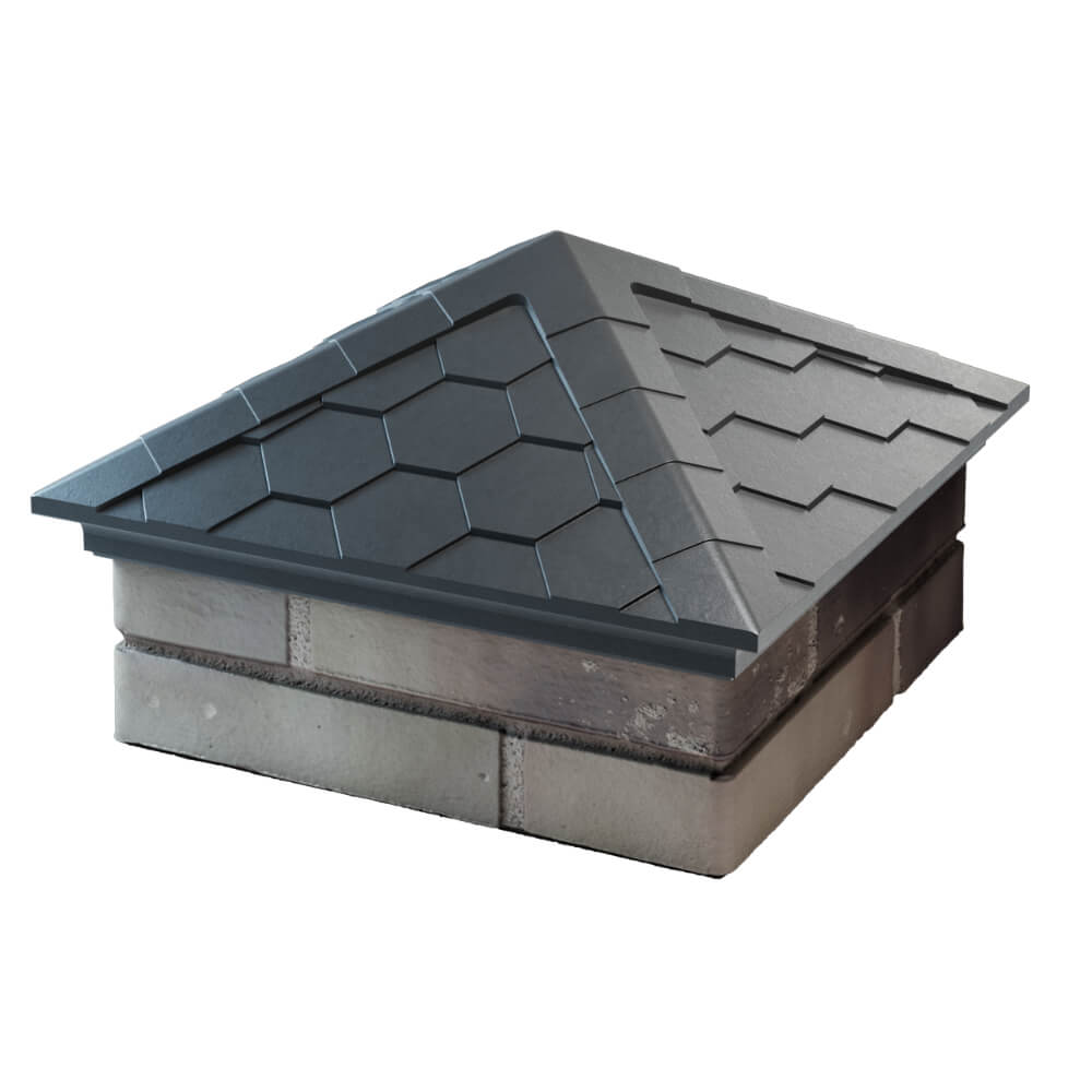 Колпак Zking Эверест Серый на столб 1.5х1.5 кирпича (390х390мм) в Нижнекамске фото